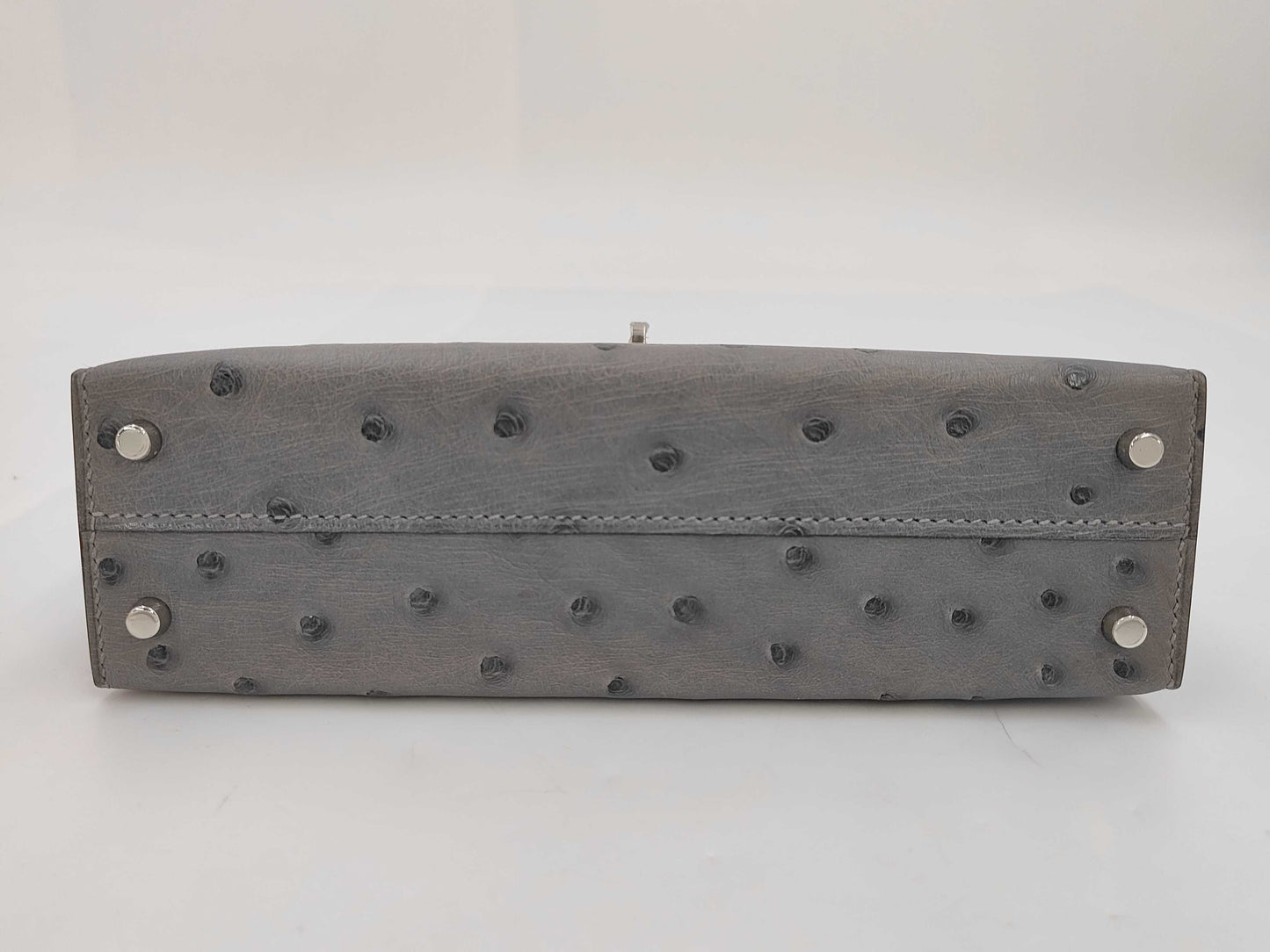 HERMES Hermès Mini Kelly Ostrich Shoulder Bag