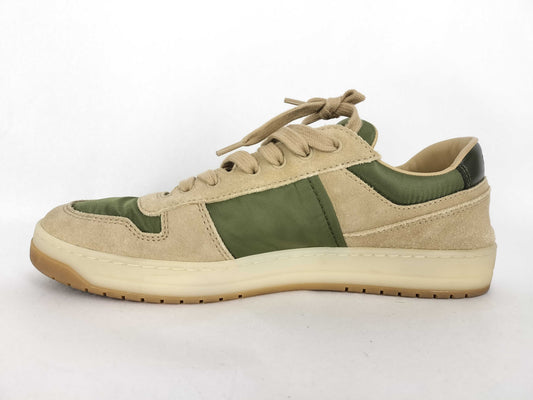 PRADA re-nylon/suede sneakers, beige, size 8 1/2