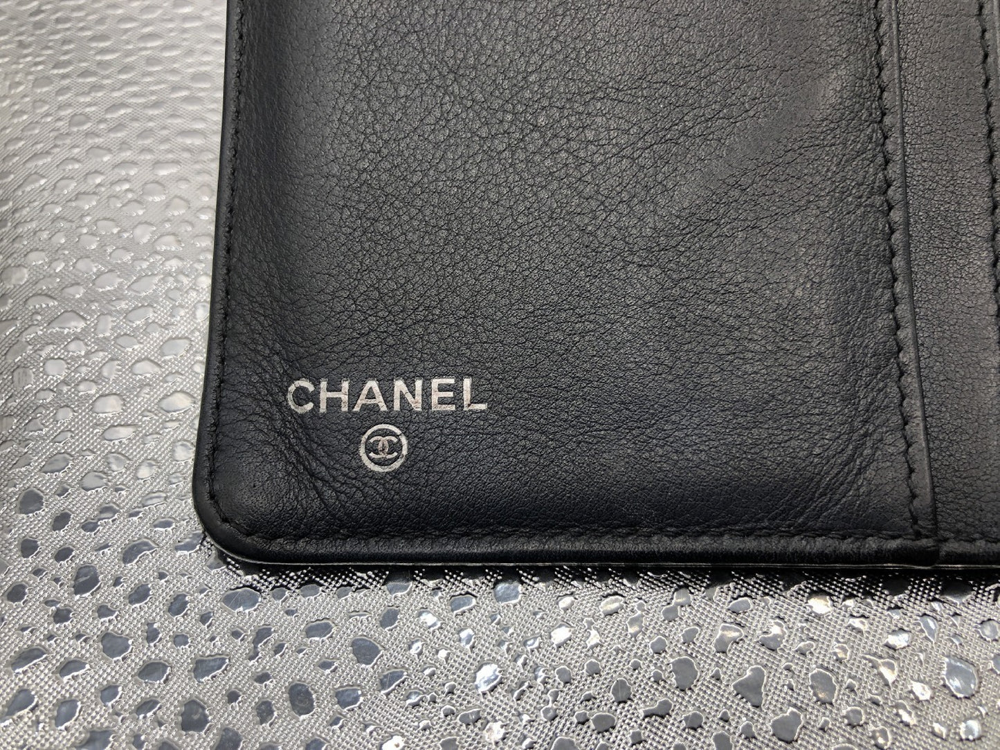 CHANEL Coco Mark Bifold Long Wallet with Sticker 15306136 Caviar Skin Black Wallet