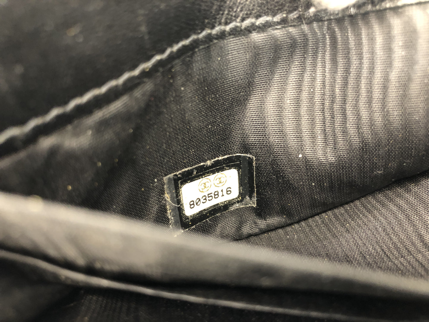 CHANEL Coco Mark Round Zipper Long Wallet with Seal 8035816 Caviar Skin Black Wallet