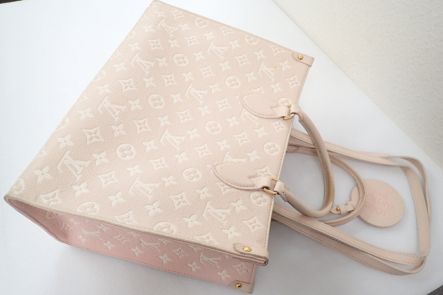LOUIS VUITTON Monogram Empreinte M46128 On the Go MM Tote Bag