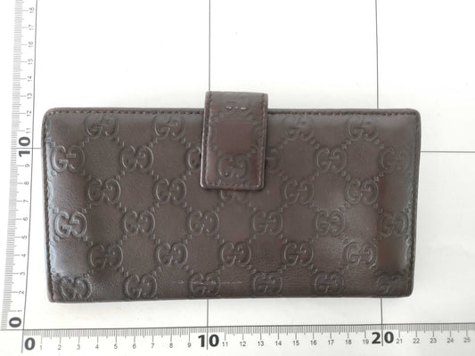 GUCCI Guccissima Gucci GG Shima Leather Long Wallet
