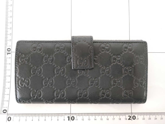 GUCCI Guccissima Gucci GG Shima Leather Long Wallet