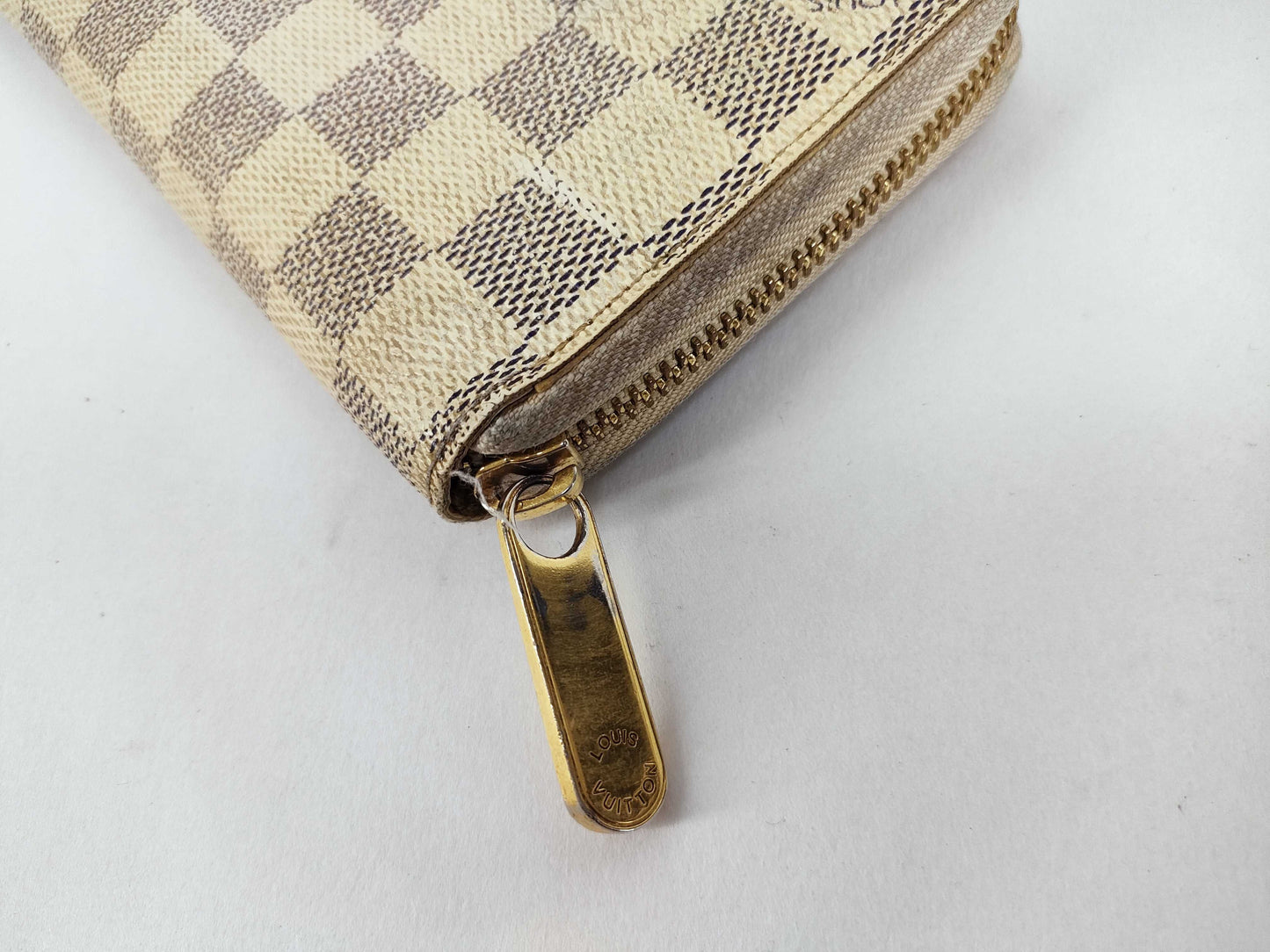 LOUIS VUITTON Damier round zip long wallet and 3 other Damier Azur wallets