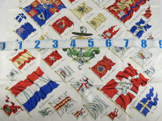 HERMES Carre Carre 90 Flag Pattern White Other Accessories