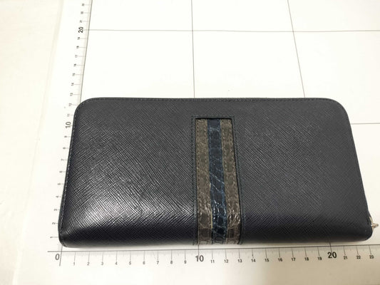 PRADA Saffiano Wallet Navy