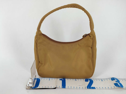 PRADA Nylon Prada One-Shoulder Bag Beige Pouch