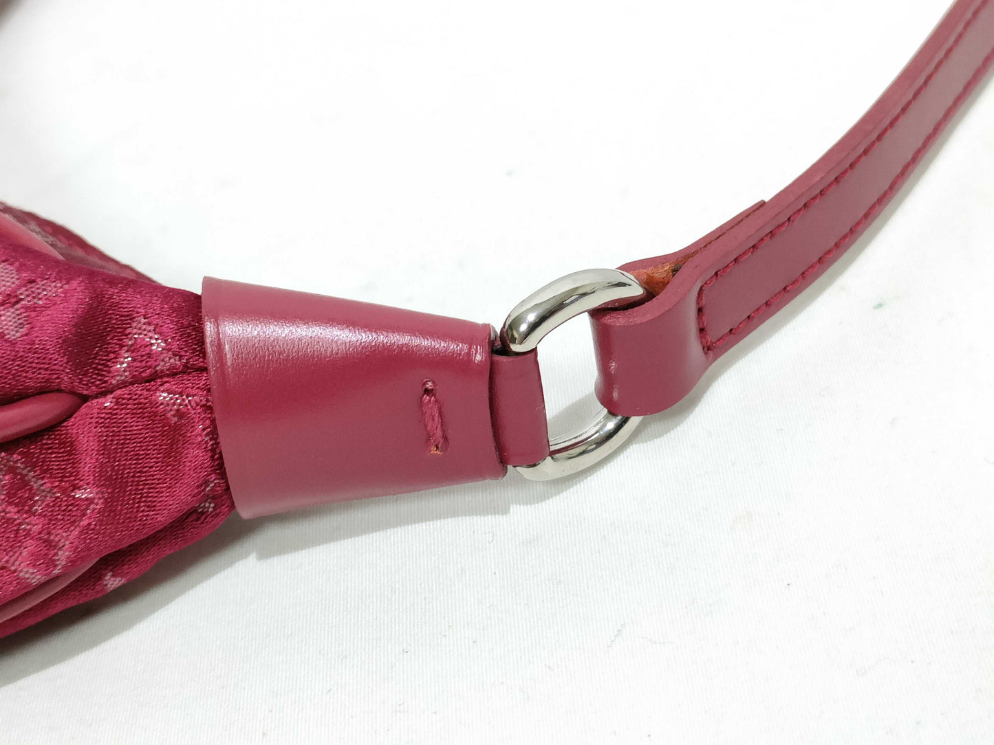 LOUIS VUITTON Monogram Satin Louis Vuitton M92351 Little Boulogne Monogram Satin SR1002 Red Rouge Handbag