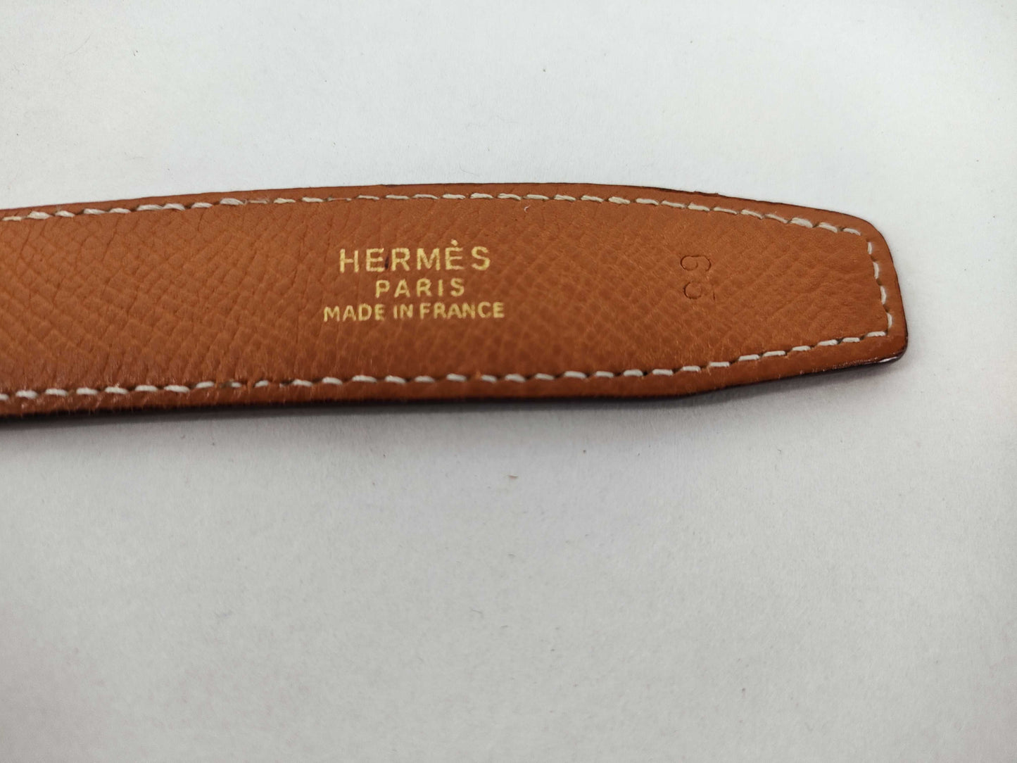 HERMES HERMES Constance H Belt, Camel, Gold Hardware