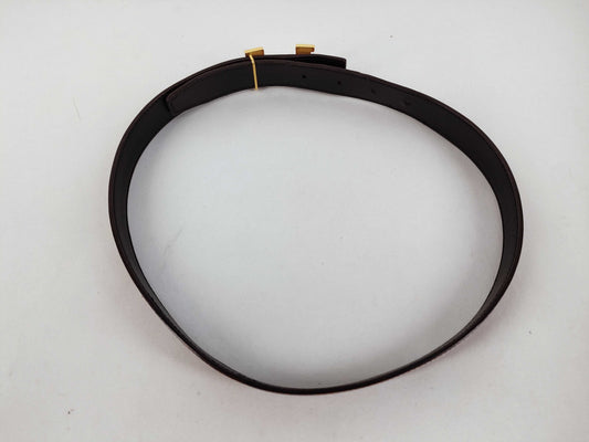 HERMES HERMES Constance H Belt, Camel, Gold Hardware