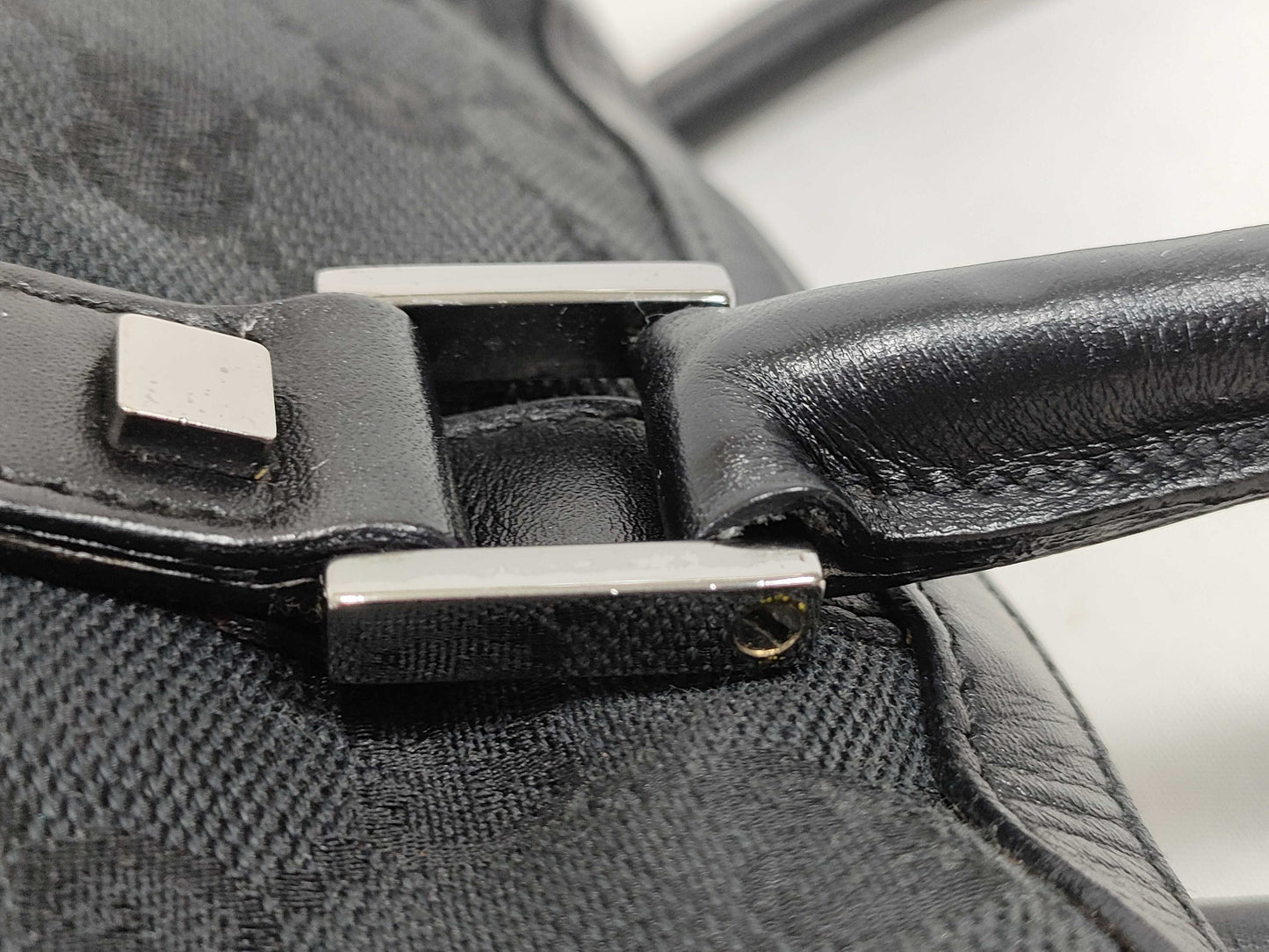 GUCCI GG Canvas Handbag 000 0851 Black W28cm Handbag