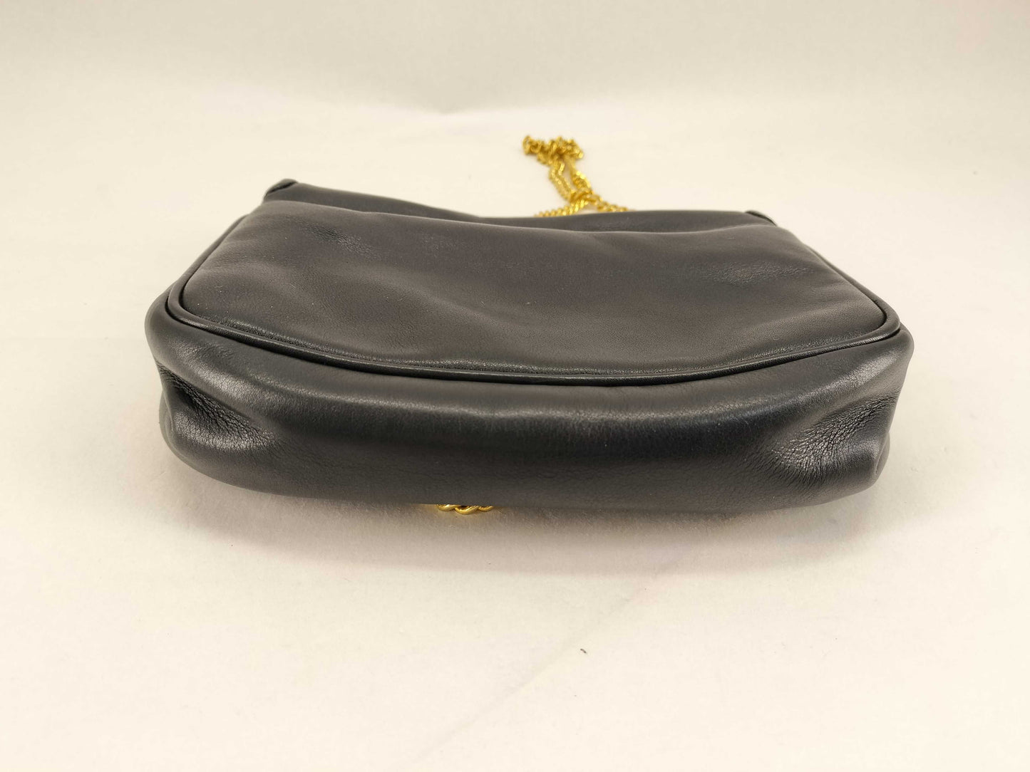 CELINE Triomphe Chain Shoulder Bag Leather Vintage Gold Chain Shoulder Bag