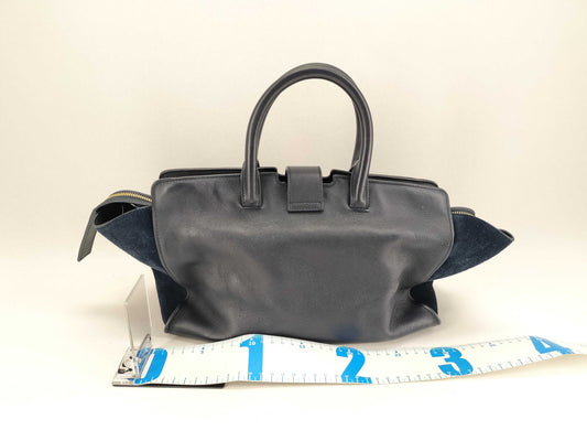 SAINT LAURENT 2-way handbag Downtown Navy with YSL hardware