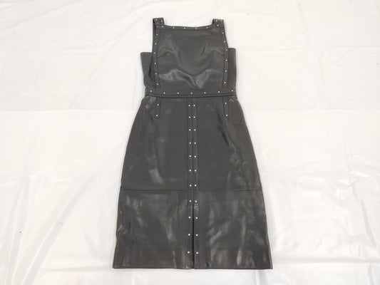 HERMES Brand Apparel HERMES Dress Black Lambskin Dress