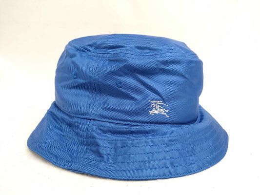 BURBERRY Nylon Bucket Hat, Blue, Size L, Other Accessories