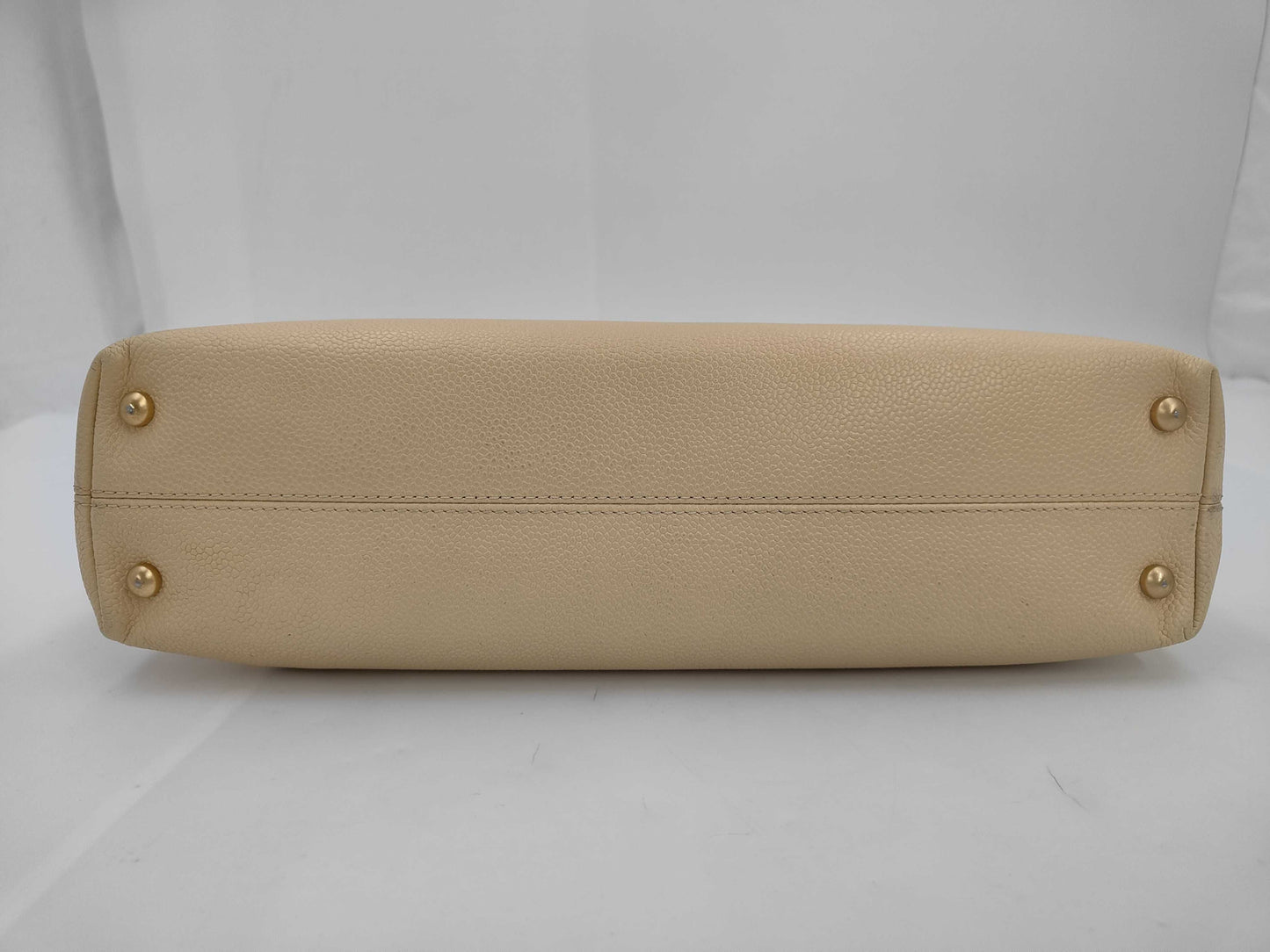 CHANEL CHANEL Deca Coco Mark Caviar Skin Tote Bag