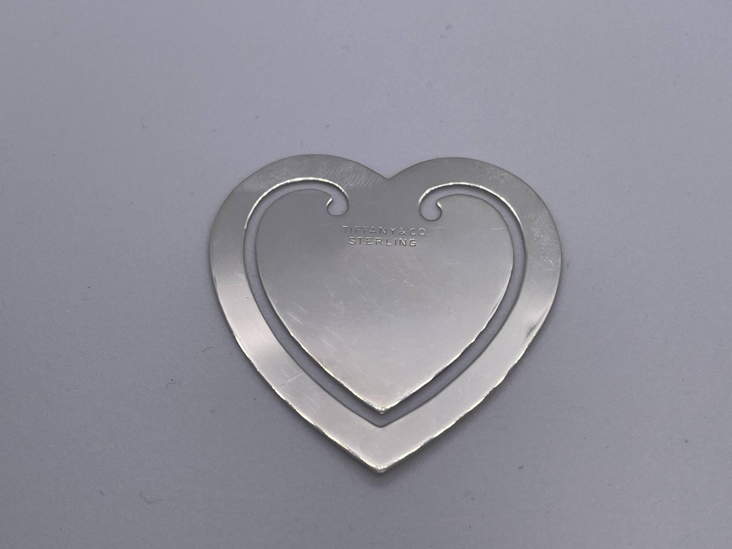 Tiffany & Co. Tiffany SV925 Heart Tag Money Clip Bookmark Charm, Approx. 8.8g