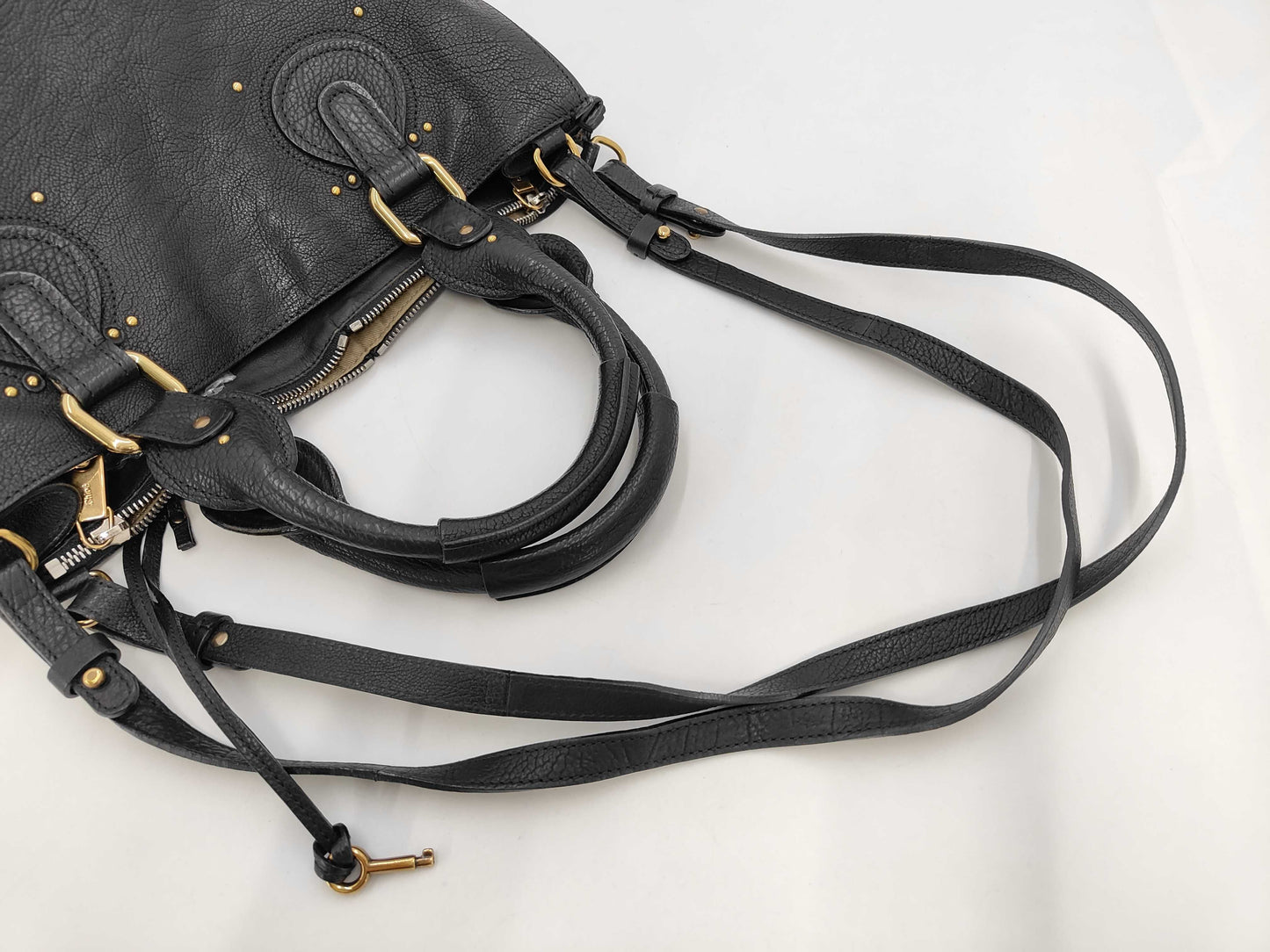 Chloe Leather Paddington 2-Way Tote Bag, Black, Handbag