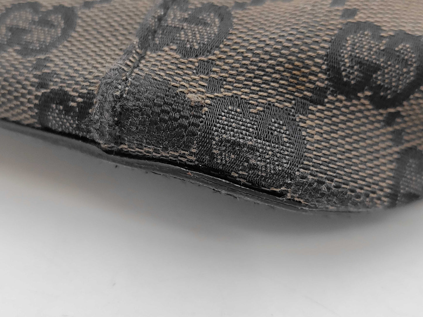 GUCCI GUCCI Gucci Ring Handle 001 3750 GG Canvas Handbag Drawstring Bag