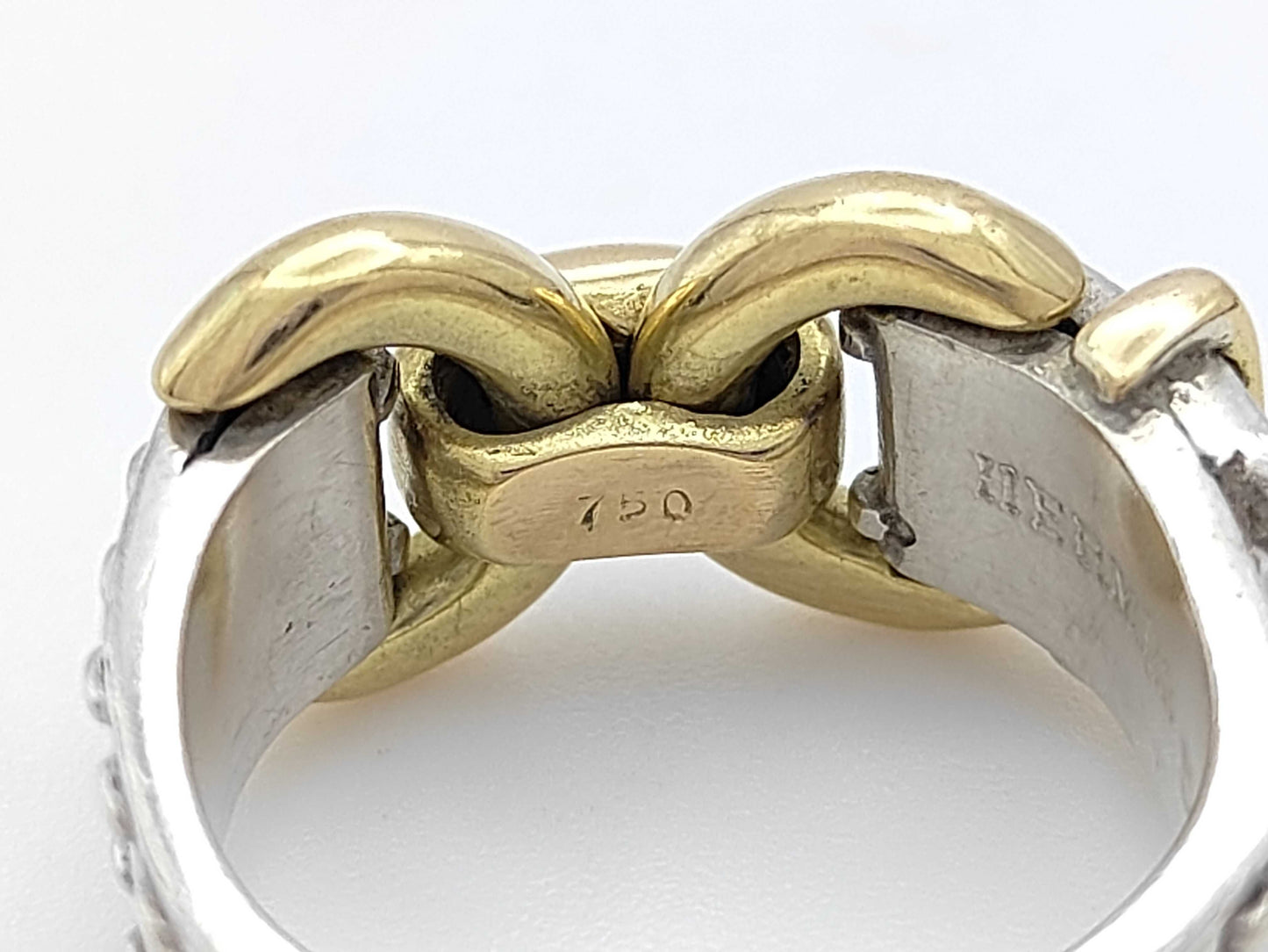 HERMES Montevideo Ring, K18/SV925, 8.7g, Combination Ring #53, Accessories: Box, Ring