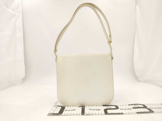 GUCCI Old GUCCI White Leather Shoulder Bag