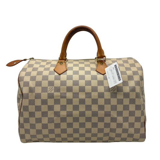 LOUIS VUITTON Damier Azur Speedy 30 Handbag Boston Bag