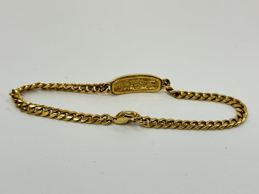 Dior Rhinestone Gold Bracelet Bangle