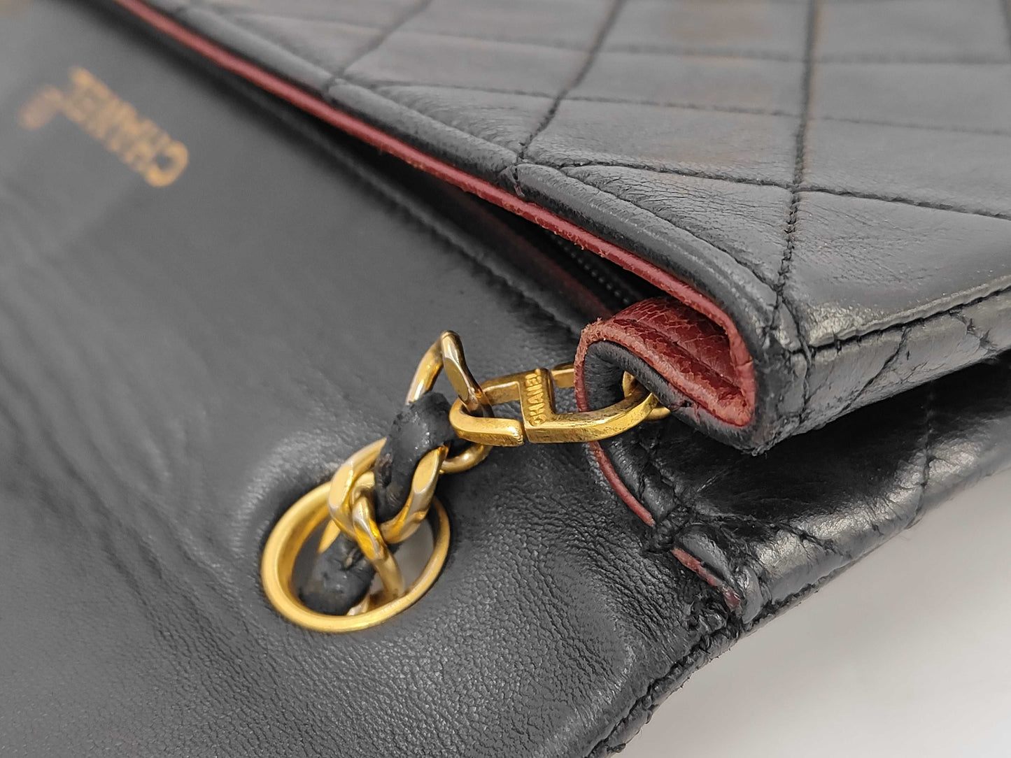 CHANEL Lamb Single Flap No. 1 Seal Shoulder Bag