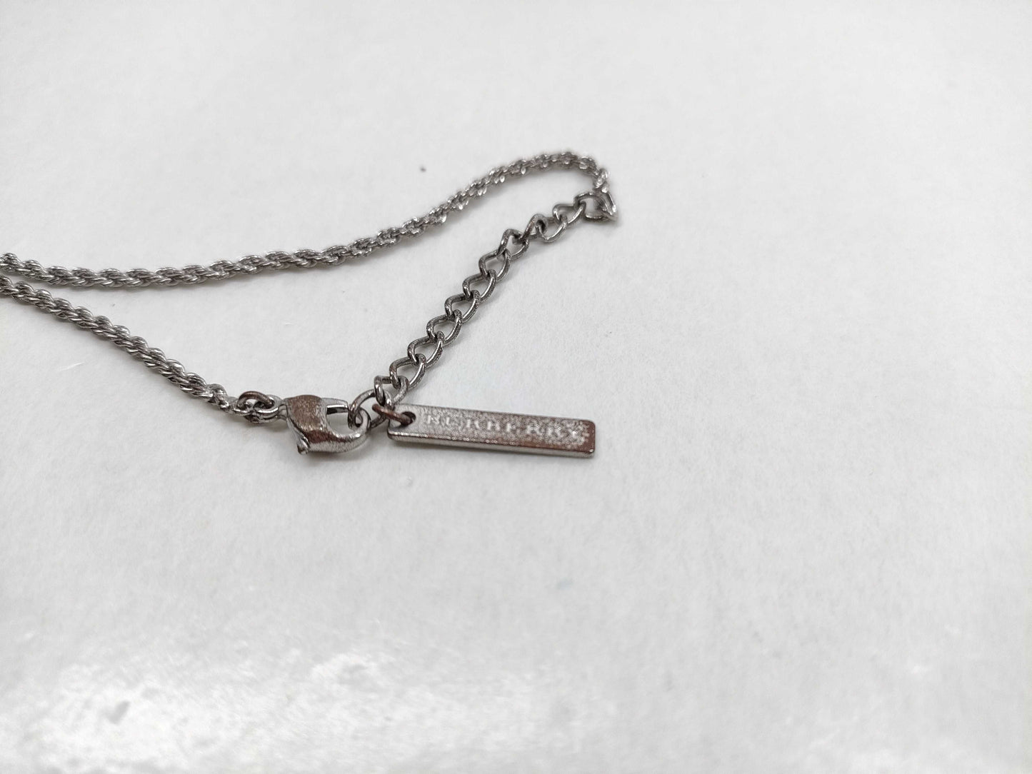 BURBERRY Heart Motif Rhinestone Necklace