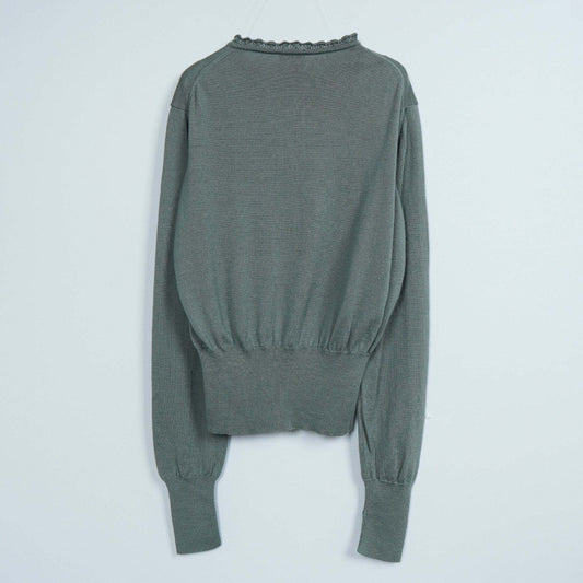 Vivienne Westwood Orb Logo Knit Cardigan, Green, Women's, Size M, Tops