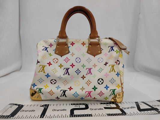 LOUIS VUITTON M92643 Multicolor Speedy 30 Bron Handbag with 2 Keys and Cloche SP1004