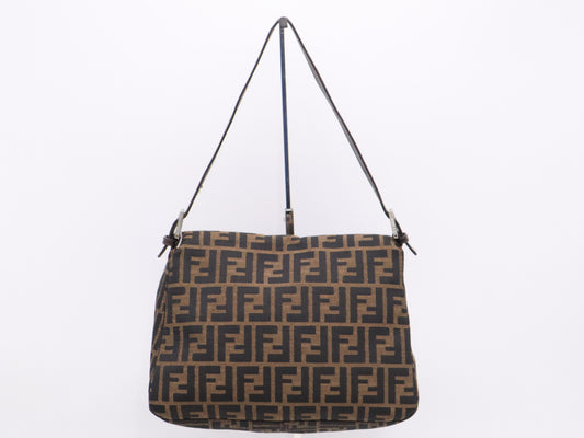 FENDI Zucca Mamma Bucket One-Shoulder Brown/Black Shoulder Bag