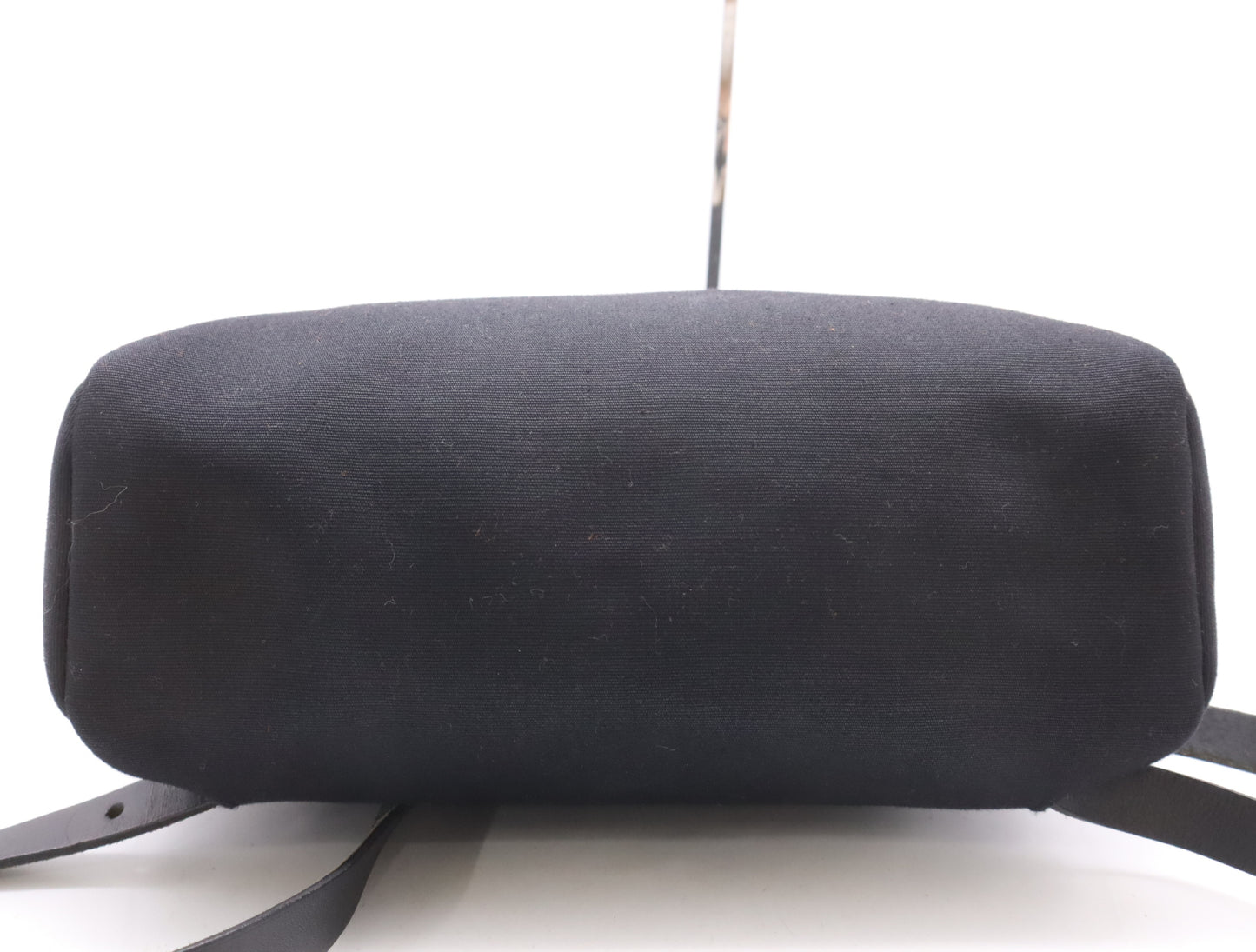 HERMES Toile Officier Air Bag, Ad PM, with padlock, two keys, clochette, and two dust bags, black, silver hardware, G stamp, 2003, handbag