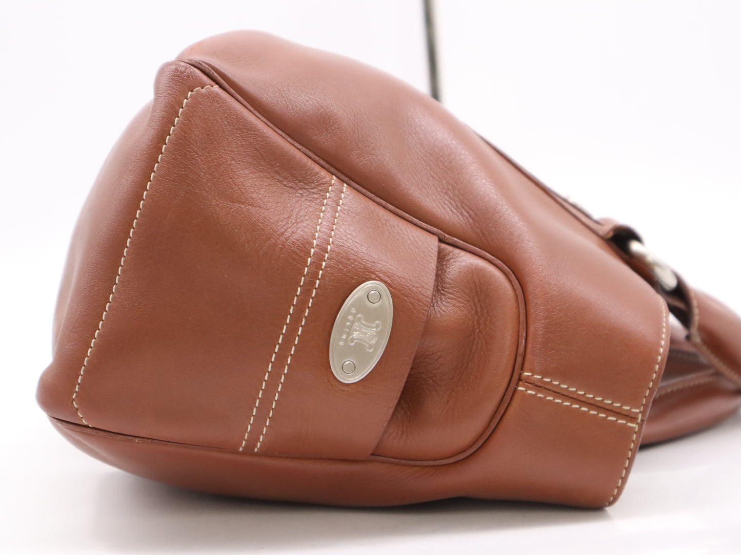 CELINE CE00/23 Leather Boogie Handbag, Brown, with Silver Hardware