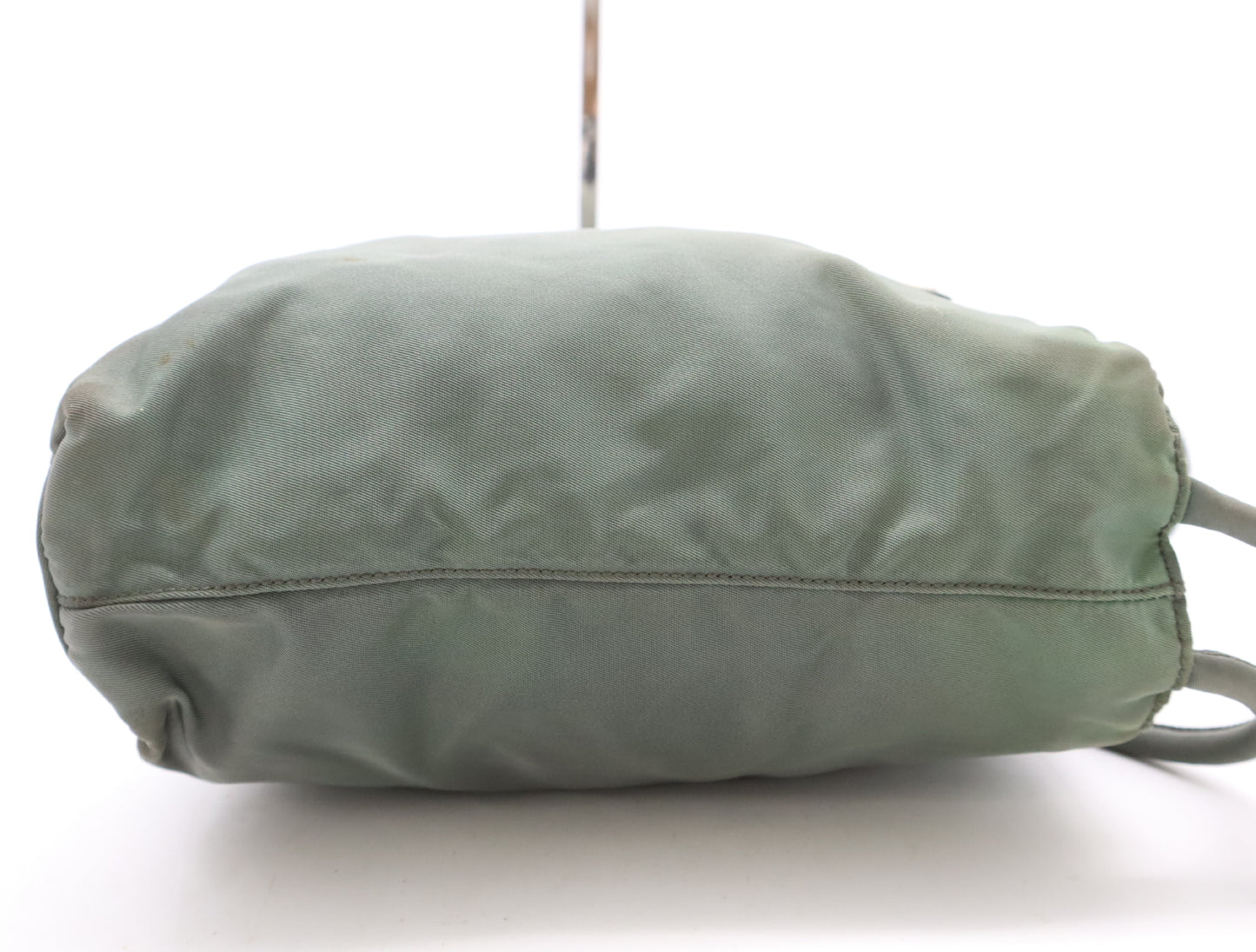 PRADA Nylon Triangle Logo Handbag Olive Green