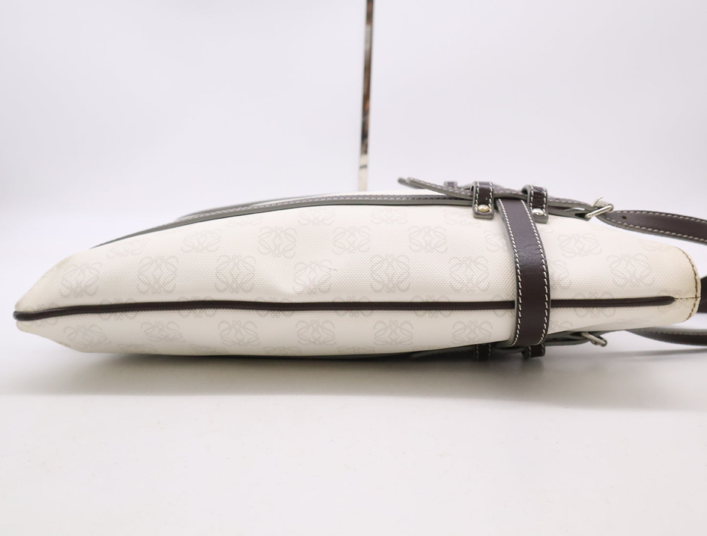 LOEWE PVC x Leather Anagram White Brown Tote Bag