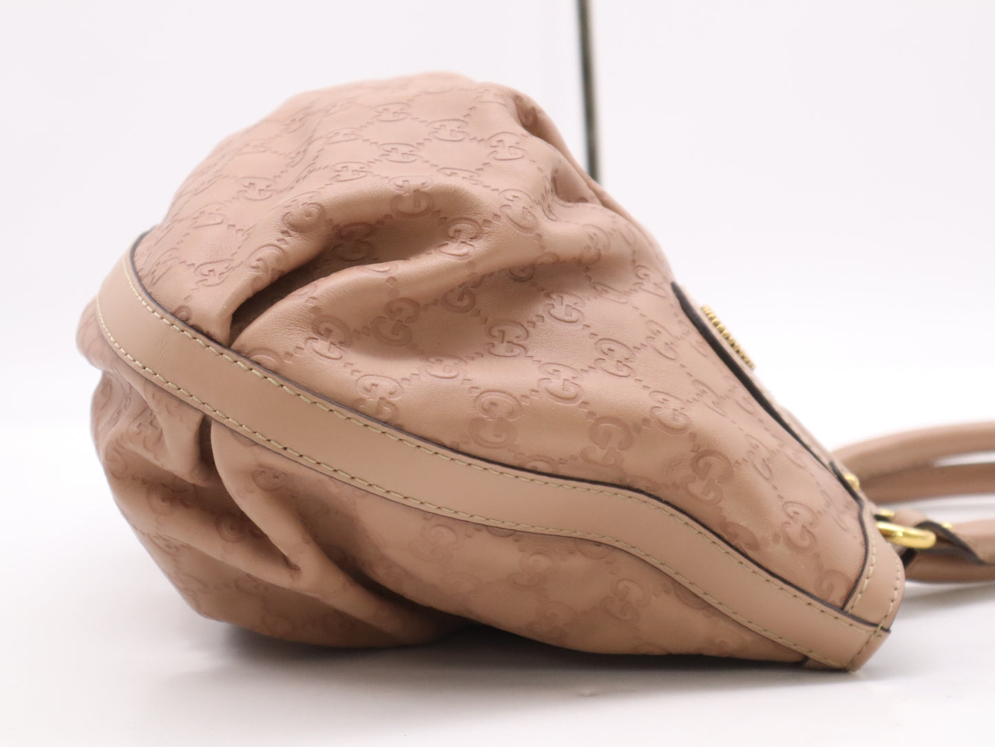 GUCCI 269953 Leather Guccissima Tote Bag Pink with GD Hardware