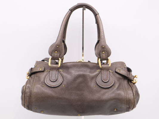 Chloe Leather Paddington Handbag, Brown, GD Hardware, Key Included