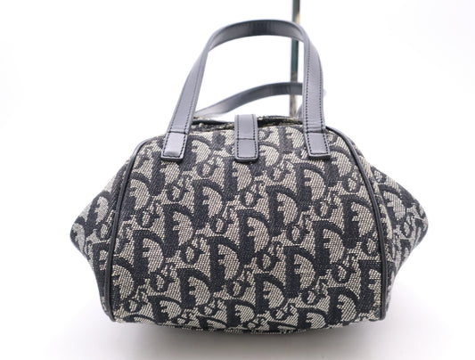 Dior Canvas and Leather Trotter Mini Handbag with Silver Hardware