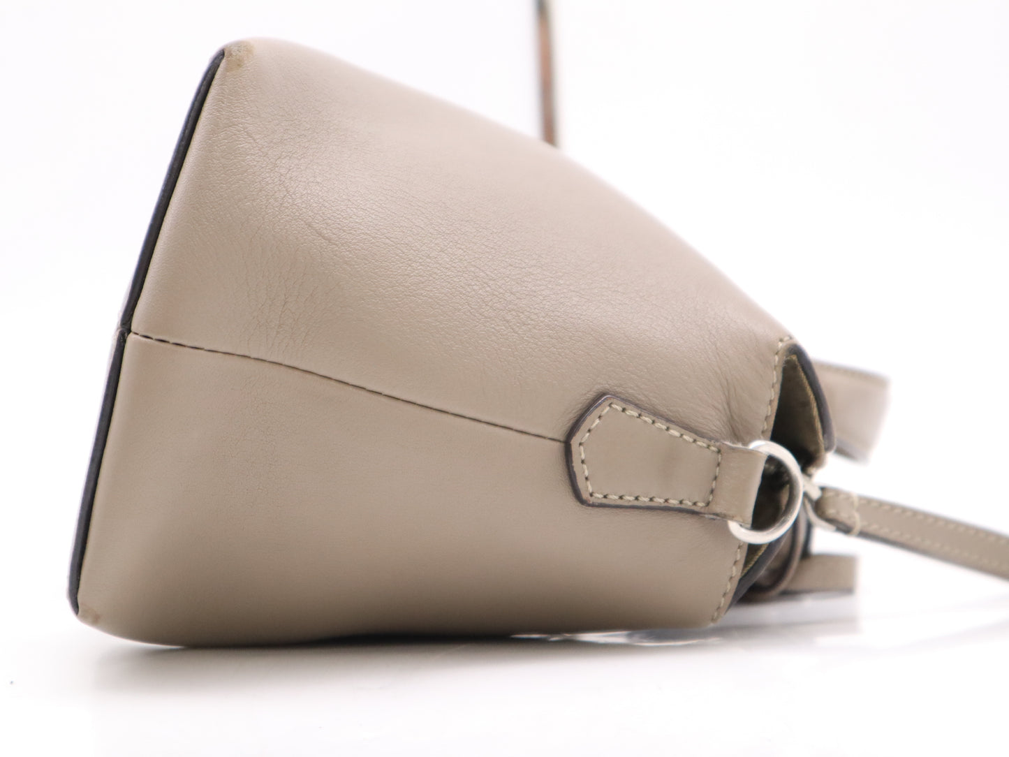 FENDI Calf Leather By the Way Medium 2-Way Handbag in Light Brown with Shoulder Strap and Clasp