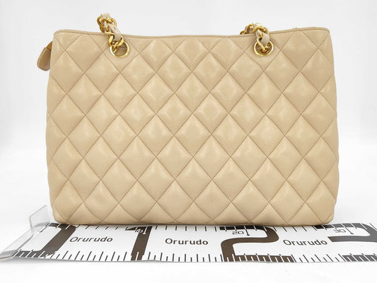 CHANEL Matelasse Chain Tote Bag, Beige, #1 Tote Bag