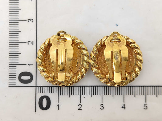 CHANEL Coco Mark Gold Earrings