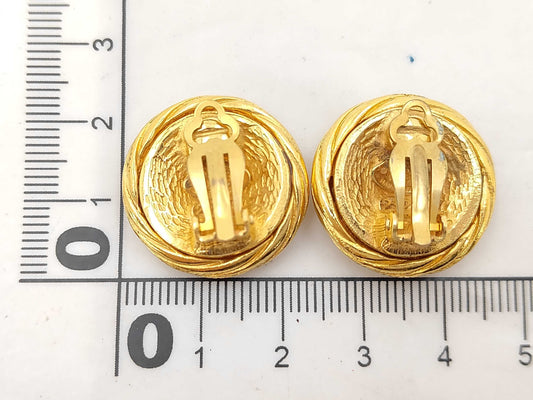 CHANEL Coco Mark Gold Earrings