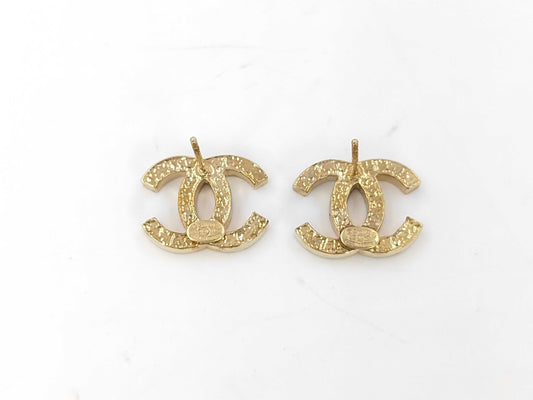 CHANEL Coco Mark Gold Earrings
