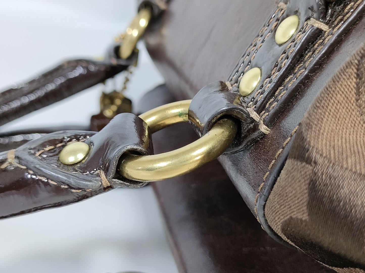 COACH Op Art Coach 12943 Canvas Tote Handbag