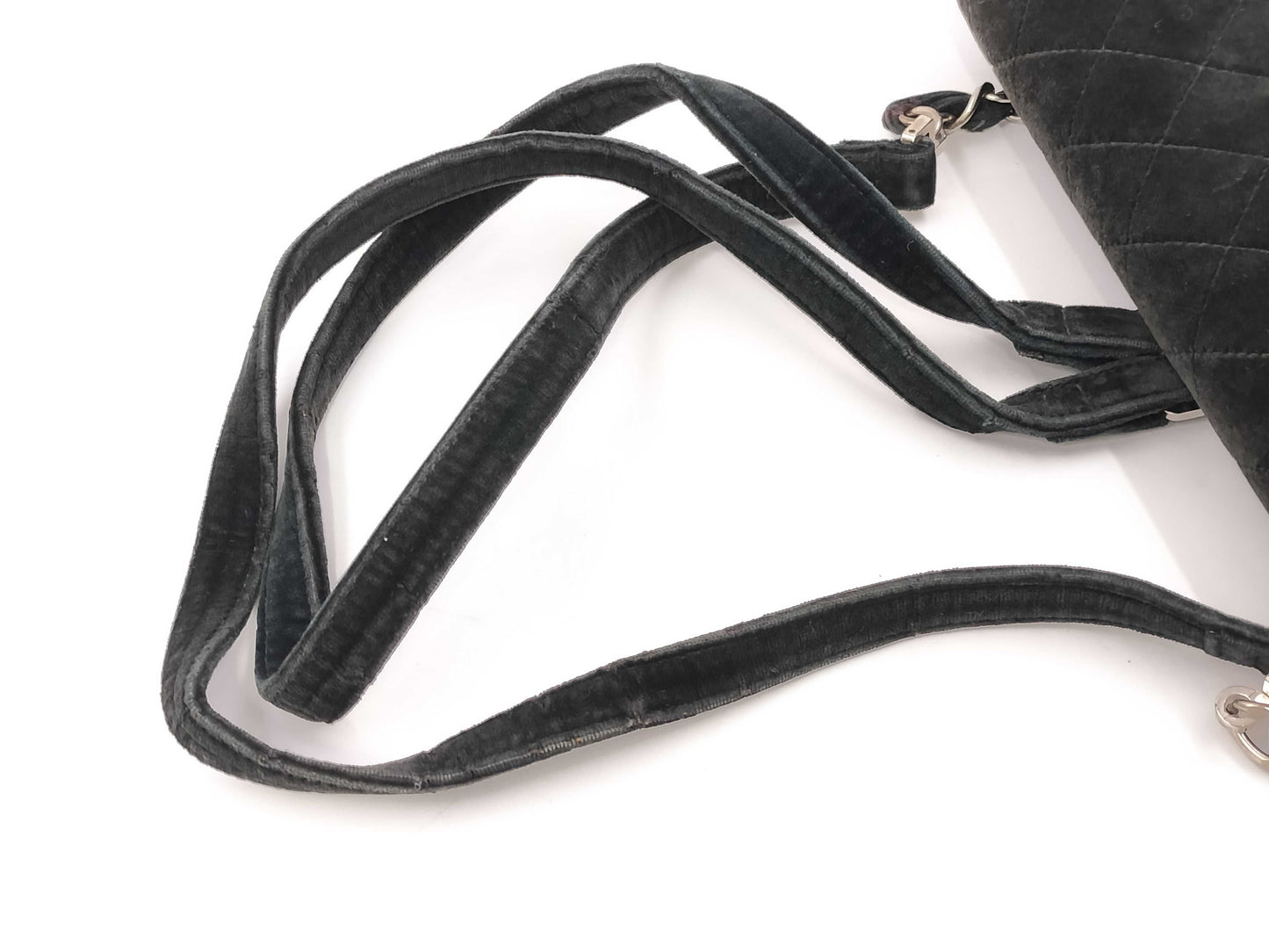 CHANEL Matelasse Suede Chain Backpack, Black, Silver Hardware, Stickered, Warranty Included, Series 4, W26.5cm, Shoulder Bag/Rucksack