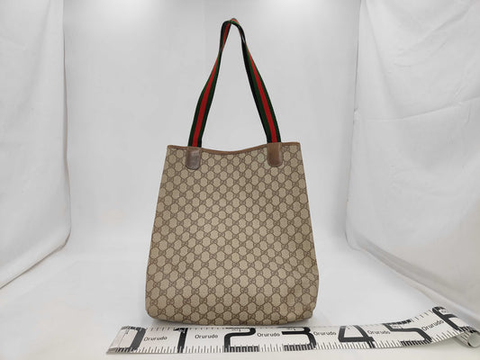 GUCCI GUCCI Gucci Tote Bag Old Gucci GG Supreme Sherry Line Tote Bag