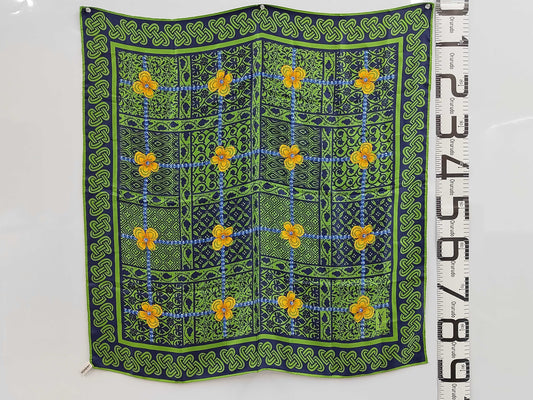 Yves Saint Laurent logo floral silk scarf