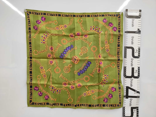 CELINE Logo Chain Pattern Handkerchief and Other Accessories