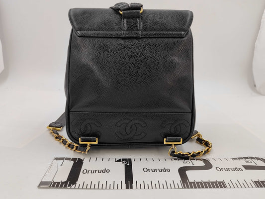 CHANEL Triple Coco Caviar Backpack
